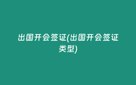 出国开会签证(出国开会签证类型)